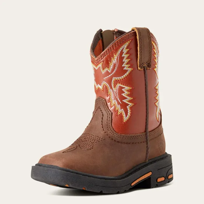 Toddler Lil039 Stompers Chandler WorkHog Brown Kids Ariat Toddler Footwear