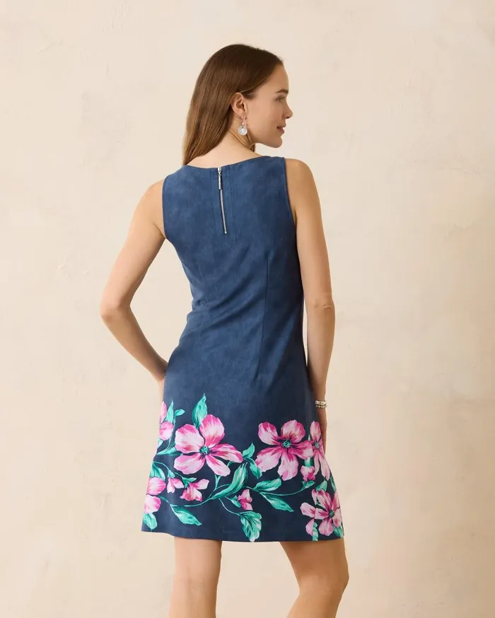 Tommy Bahama Aubrey St Barts Blossom Halter IslandZone Dress Pacific Cyan Women Dresses