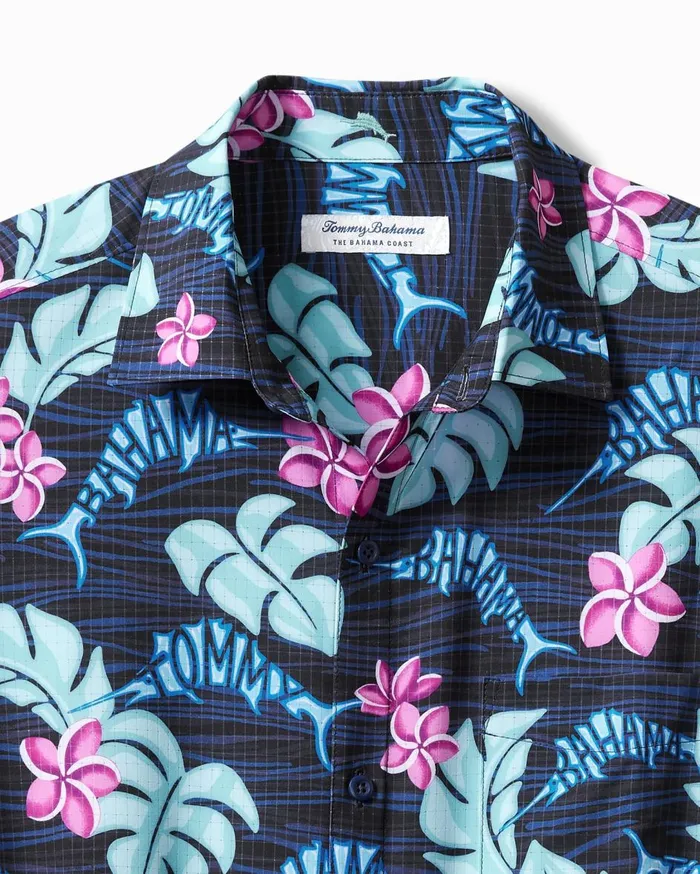 Tommy Bahama Big and Tall Bahama Coast The Marlin Life IslandZone ShortSleeve Shirt Blue Sapphire Big and Tall Shirts Tommy Bahama Big and Tall Bahama Coast The Marlin Life IslandZone ShortSleeve Shirt Blue Sapphire Big and Tall Shirts