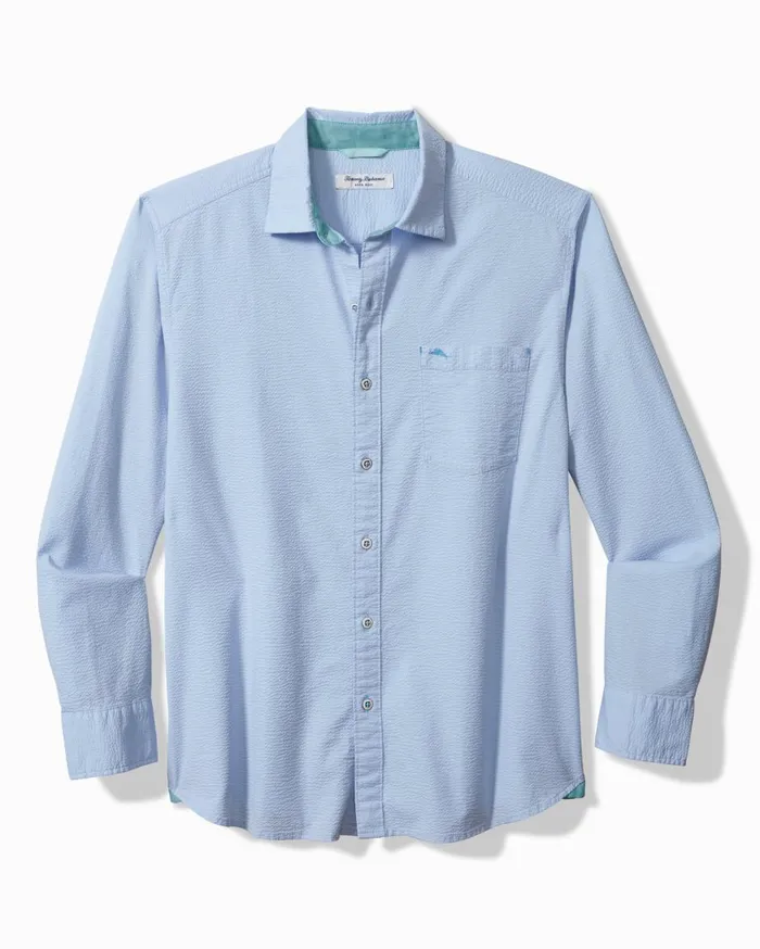 Tommy Bahama Big and Tall Nova Wave Solid LongSleeve Shirt Blue Muscari Big and Tall Shirts Tommy Bahama Big and Tall Nova Wave Solid LongSleeve Shirt Blue Muscari Big and Tall Shirts