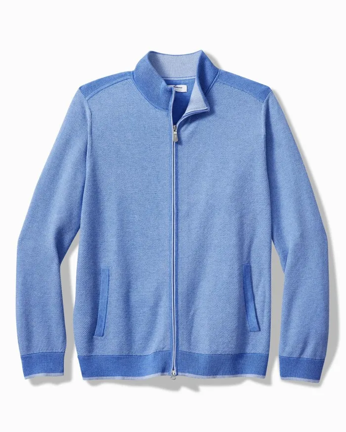 Tommy Bahama Big and Tall Tobago Bay FullZip Hoodie Silver Streak Big and Tall Sweatshirts and Sweaters Tommy Bahama Big and Tall Tobago Bay FullZip Hoodie Silver Streak Big and Tall Sweatshirts and Sweaters