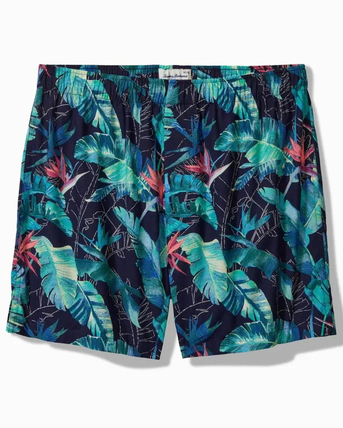 Tommy Bahama Big and Tall Woven Boxers Spruce Frost MenBig and Tall Underwear