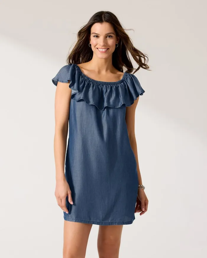 Tommy Bahama Chambray Coverup Dress Chambray Women Dresses
