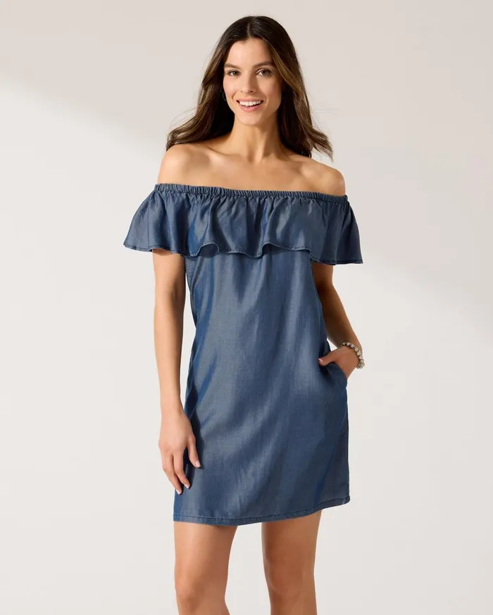 Tommy Bahama Chambray Coverup Dress Chambray Women Dresses