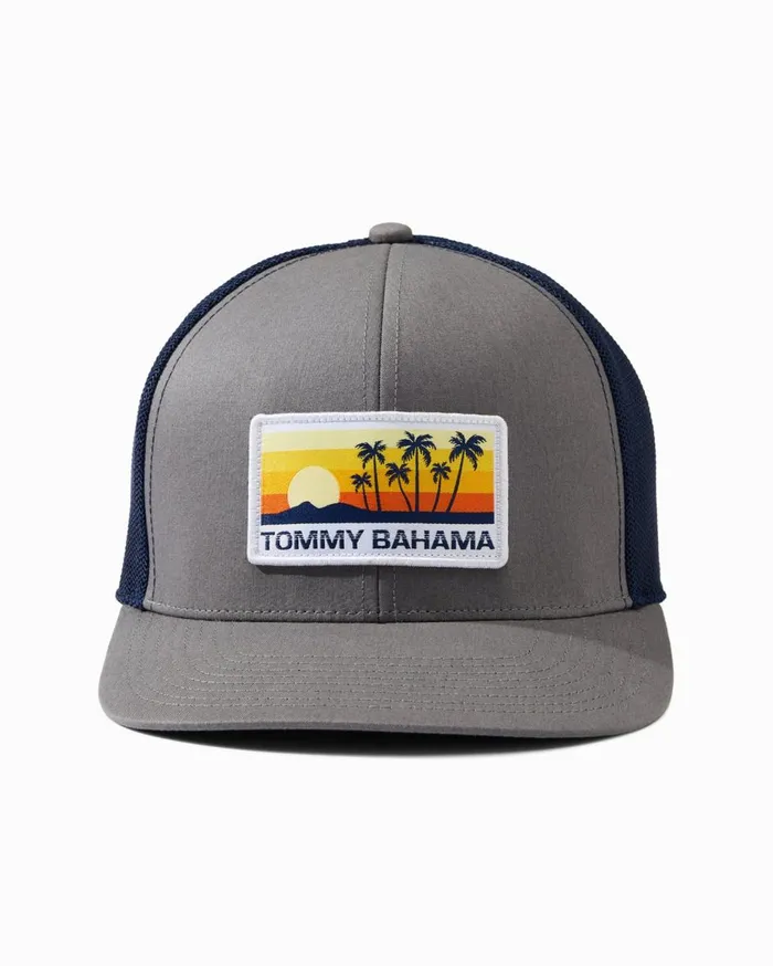 Tommy Bahama Charter Trucker Cap White MenBig and Tall Hats and Caps