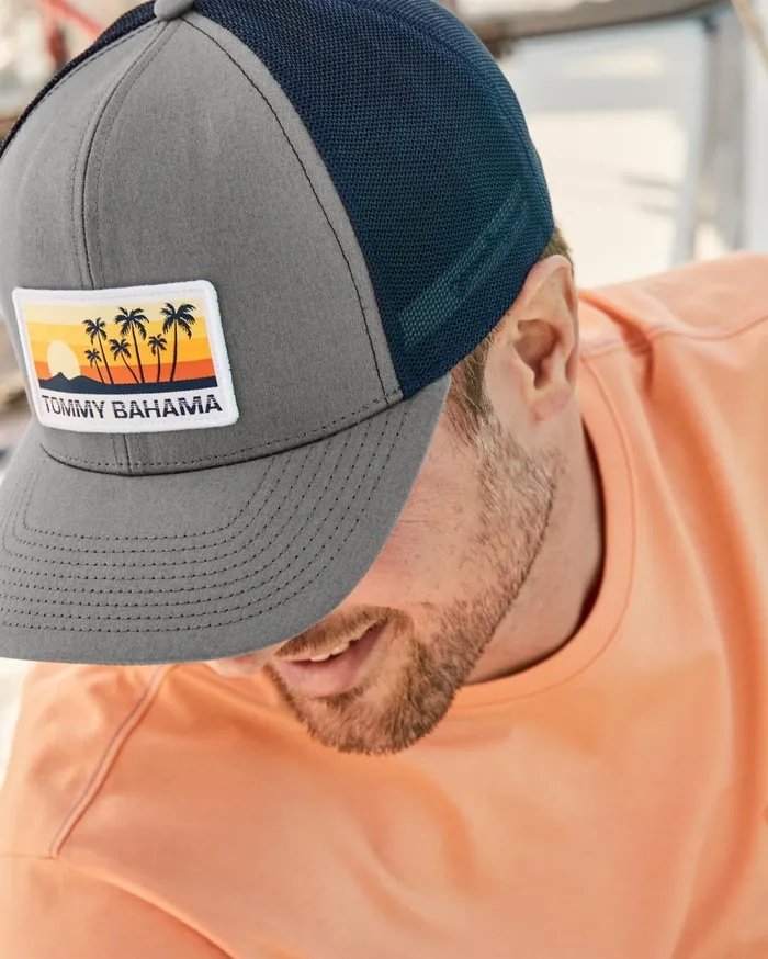 Tommy Bahama Charter Trucker Cap White MenBig and Tall Hats and Caps Tommy Bahama Charter Trucker Cap White MenBig and Tall Hats and Caps