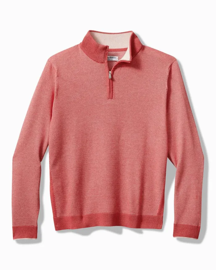 Tommy Bahama Coolside IslandZone LongSleeve HalfZip Tutti Frutti Men Sweaters