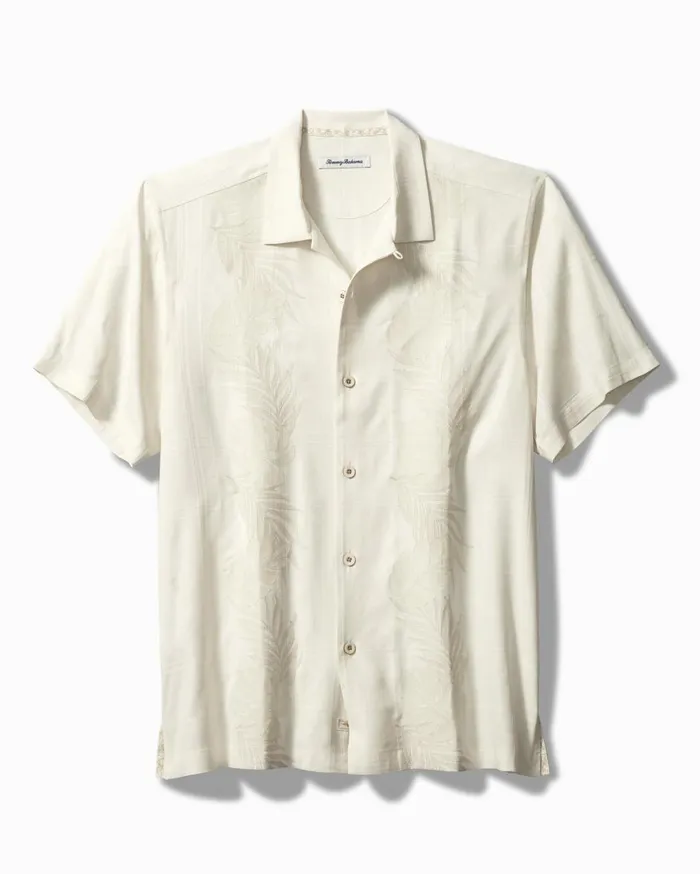 Tommy Bahama Del Palms Embroidered Silk Camp Shirt Continental Men Shirts
