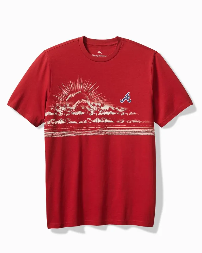 Tommy Bahama MLB Catch The Sunset Graphic TShirt Atlantabraves Men TShirts