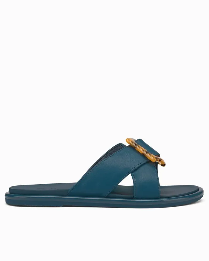 Tommy Bahama Olukai Tiare Slide Sandals Black Women Shoes and Sandals