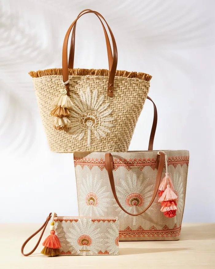 Tommy Bahama Straw and Fringe Callawassie Palmetto Tote Tan WomenBeach and Home Handbags and Clutches Tommy Bahama Straw and Fringe Callawassie Palmetto Tote Tan WomenBeach and Home Handbags and Clutches