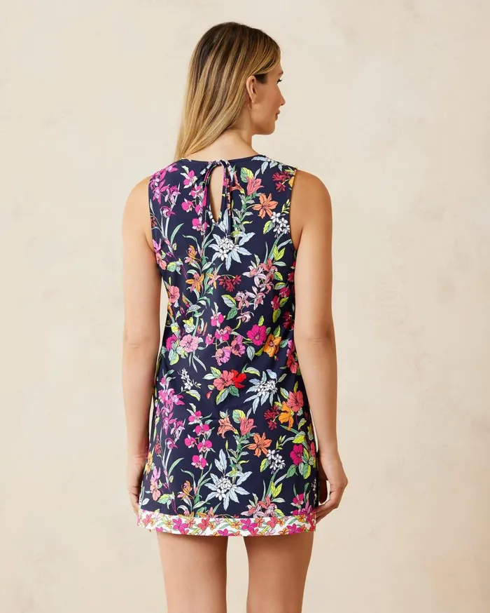 Tommy Bahama Summer Floral Beach Romper Mare Navy Women Dresses
