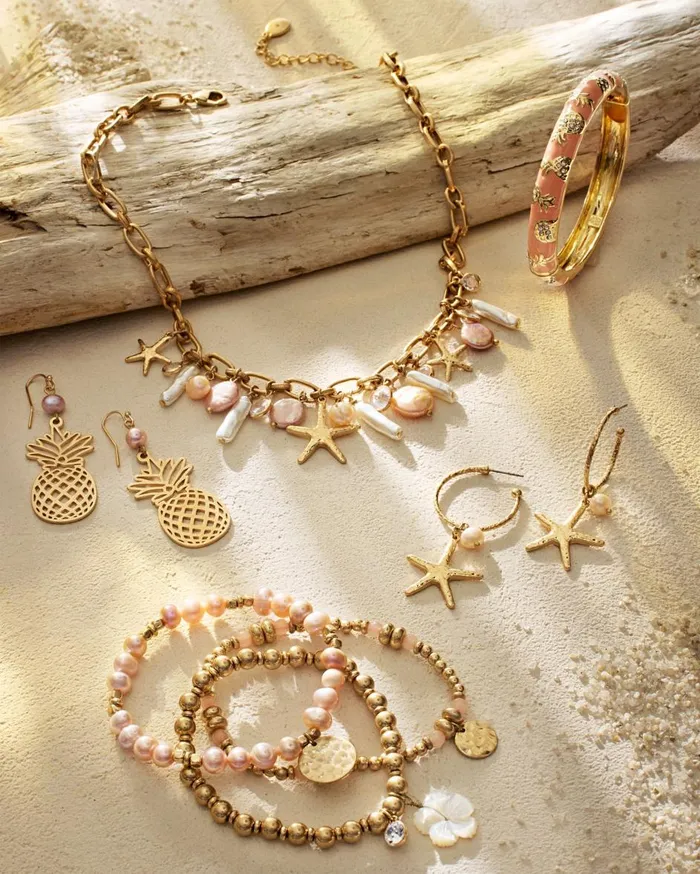 Tommy Bahama SunKissed Sunrise Pineapple Enamel Bangle Pinkgold Women Jewelry Collections Tommy Bahama SunKissed Sunrise Pineapple Enamel Bangle Pinkgold Women Jewelry Collections