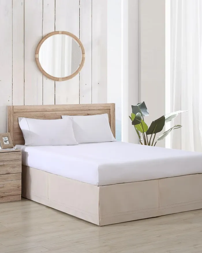 Tommy Bahama Tailored King Bed Skirt Beige Beach and Home Bedding