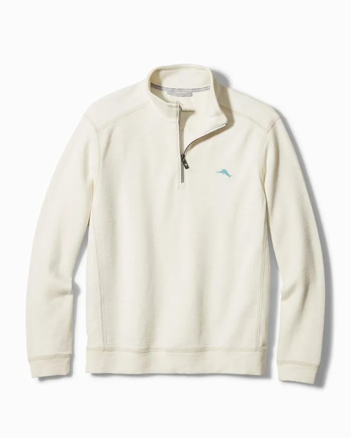 Tommy Bahama Tobago Bay HalfZip Sweatshirt Coconut Men Sweatshirts