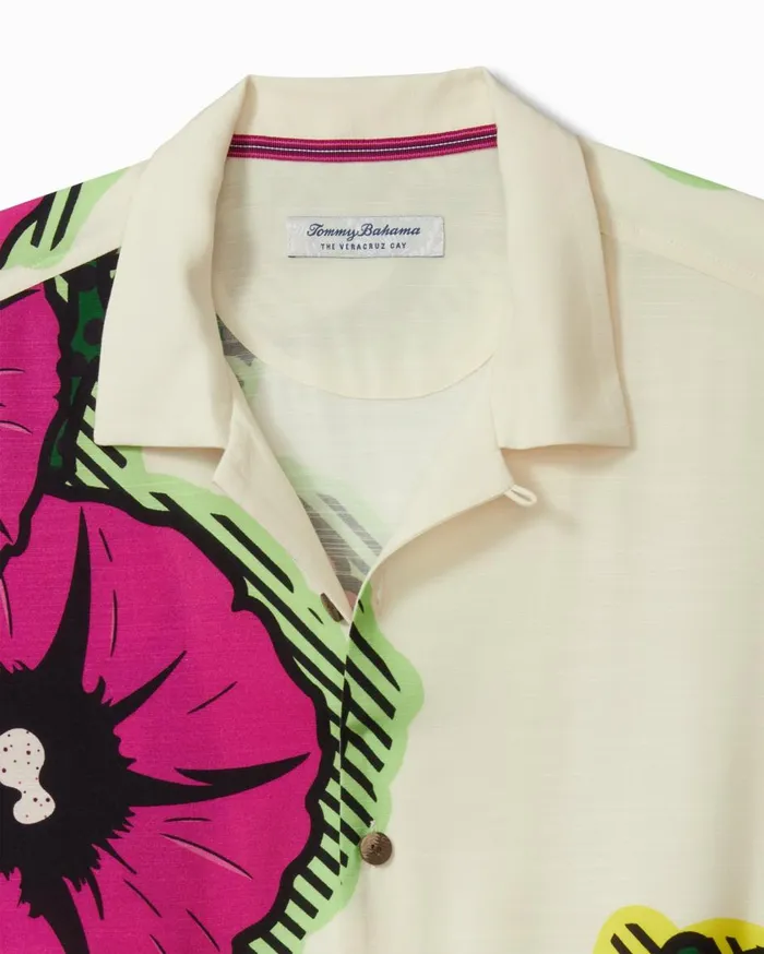 Tommy Bahama Veracruz Cay Cyber Blossom ShortSleeve Shirt Marble Cream Men Shirts Tommy Bahama Veracruz Cay Cyber Blossom ShortSleeve Shirt Marble Cream Men Shirts