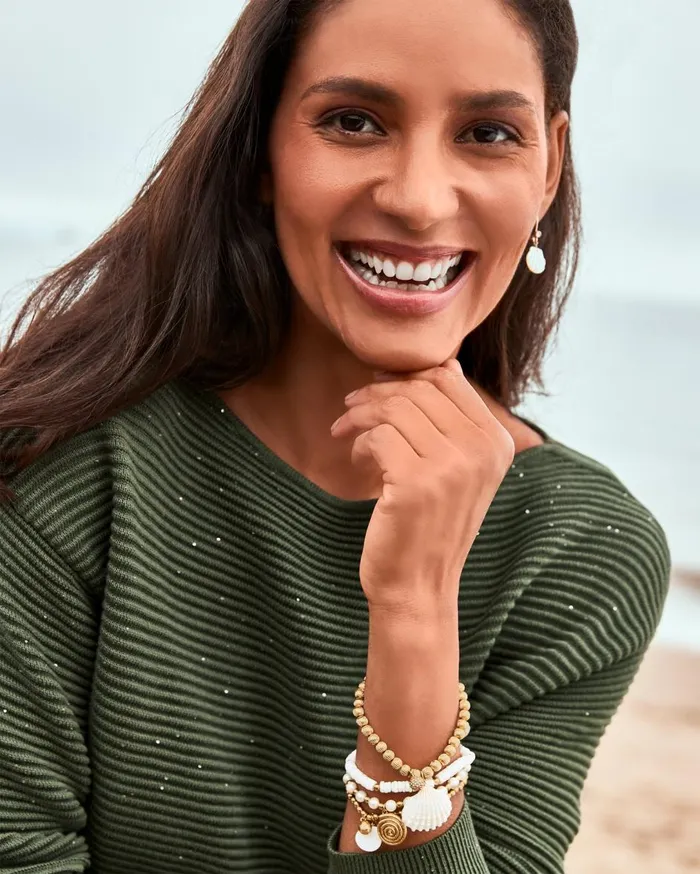 Tommy Bahama Virgin Gorda Stretch Charm Bracelet Set Gold Women Jewelry Collections
