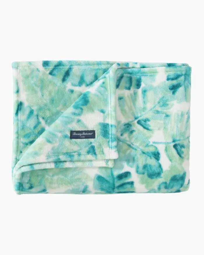 Tommy Bahama Weekend Reversible Fleece Throw Green Beach and Home Bedding Tommy Bahama Weekend Reversible Fleece Throw Green Beach and Home Bedding