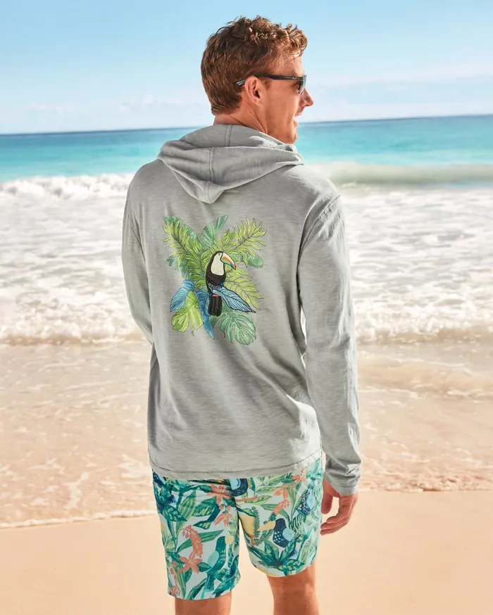 Tommy Bahama Who Can Toucan Lux Hoodie Ultimate Gray Men TShirts Tommy Bahama Who Can Toucan Lux Hoodie Ultimate Gray Men TShirts