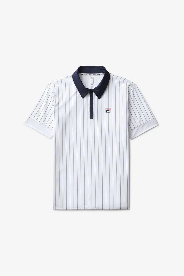 Tops and TShirts Men Fila Performance Iconic BB1 Polo 147 Whitefila Navy