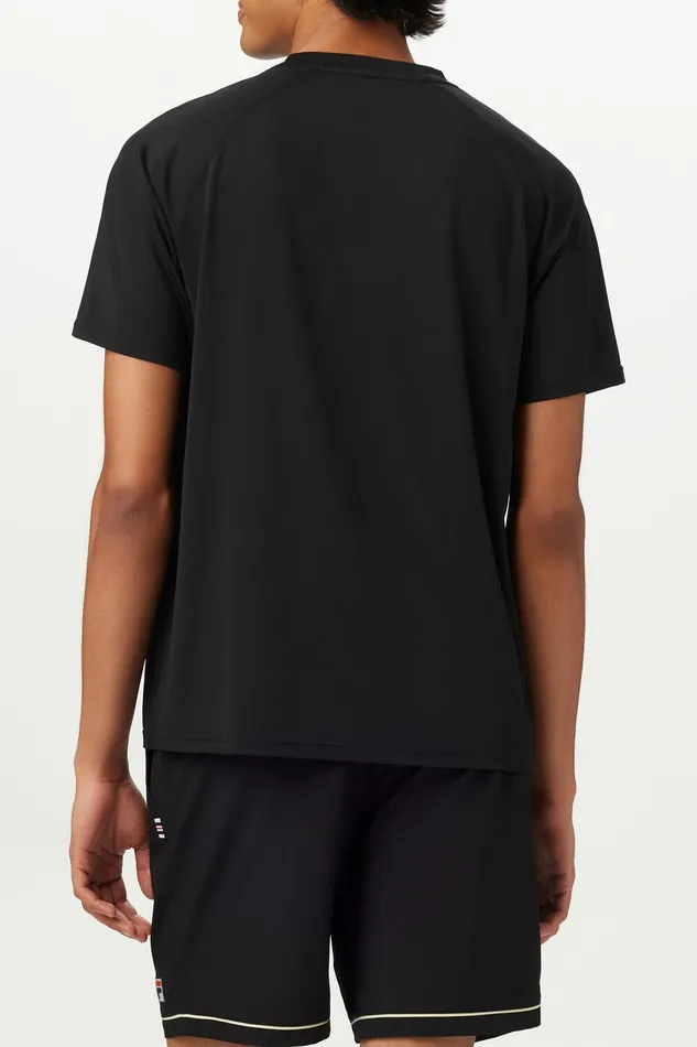 Tops and TShirts Men Fila Short Sleeve Crewneck 001 Black Tops and TShirts Men Fila Short Sleeve Crewneck 001 Black