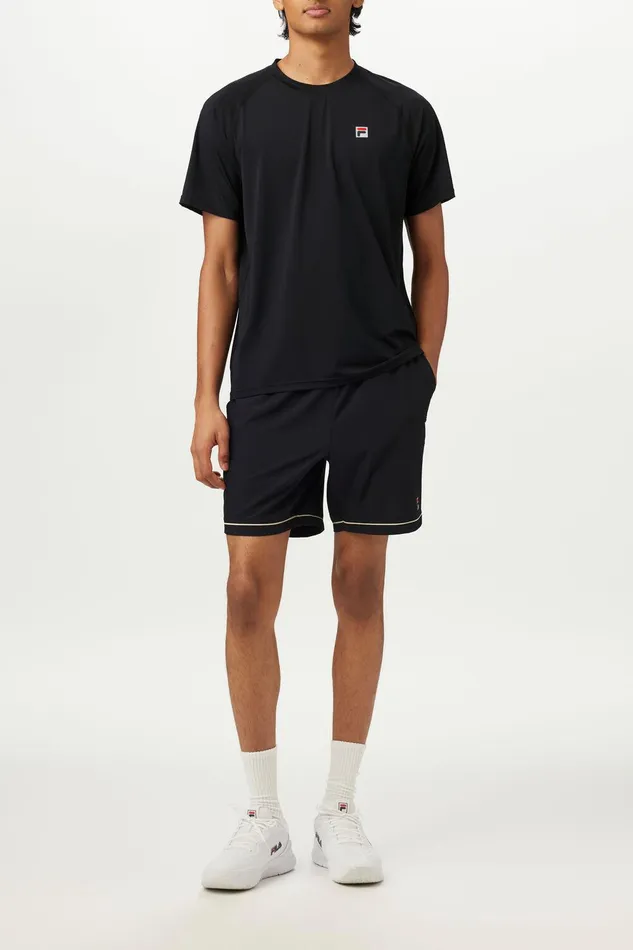 Tops and TShirts Men Fila Short Sleeve Crewneck 001 Black Tops and TShirts Men Fila Short Sleeve Crewneck 001 Black