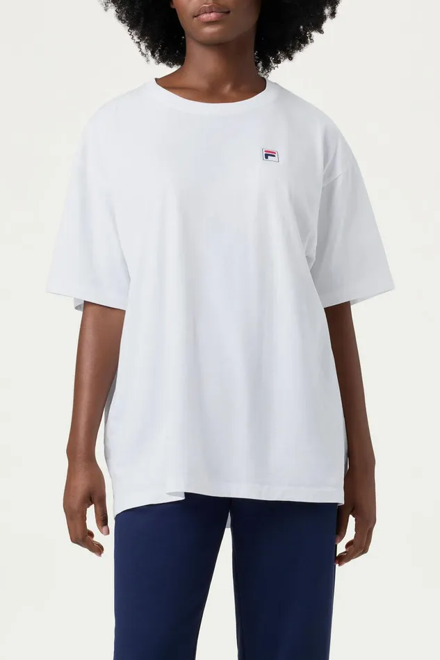 Tops and TShirts Women Fila Classic Relaxed Tee 100 White Tops and TShirts Women Fila Classic Relaxed Tee 100 White