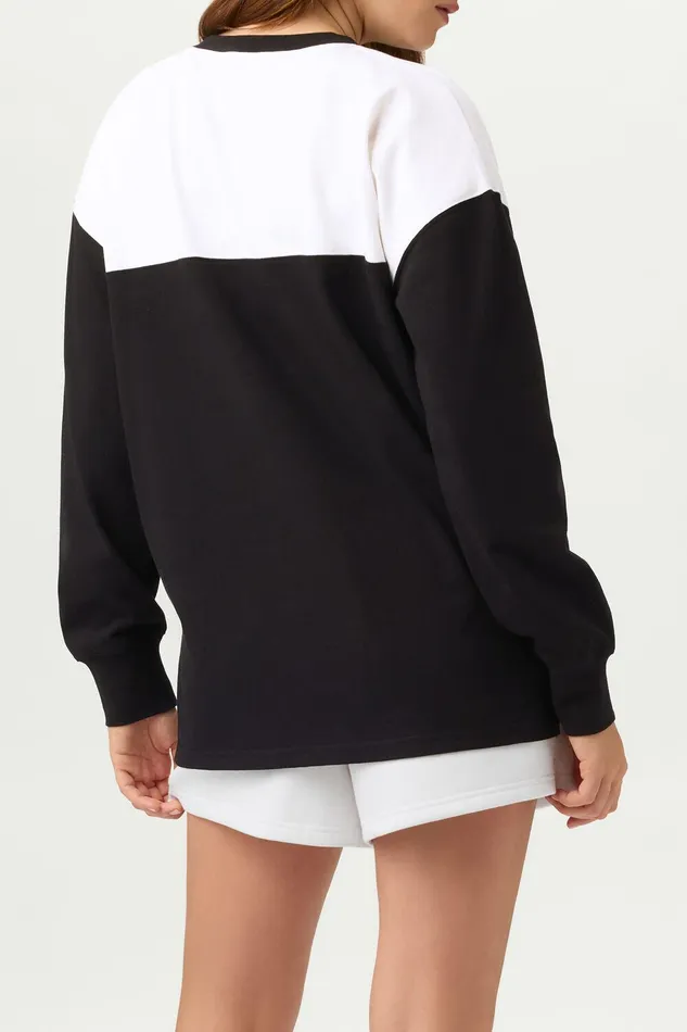 Tops and TShirts Women Fila Practice VNeck 013 Blackwhite