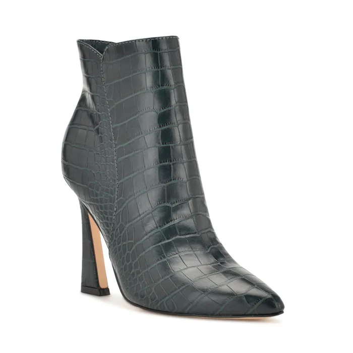 Torrie Dress Booties Emerald Green Croco Women Nine West Boots and Booties Torrie Dress Booties Emerald Green Croco Women Nine West Boots and Booties