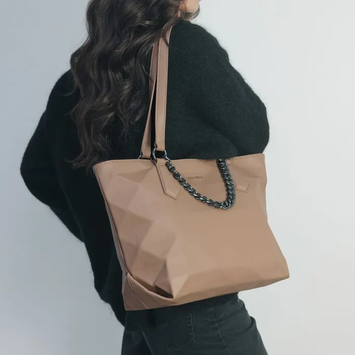 Tote Bags Women Moda In Pelle Berklie Bag Taupe Porvair