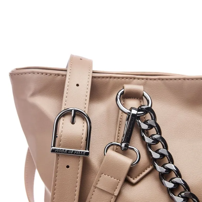 Tote Bags Women Moda In Pelle Berklie Bag Taupe Porvair