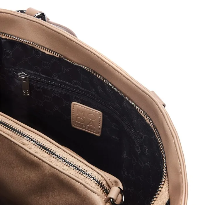 Tote Bags Women Moda In Pelle Berklie Bag Taupe Porvair