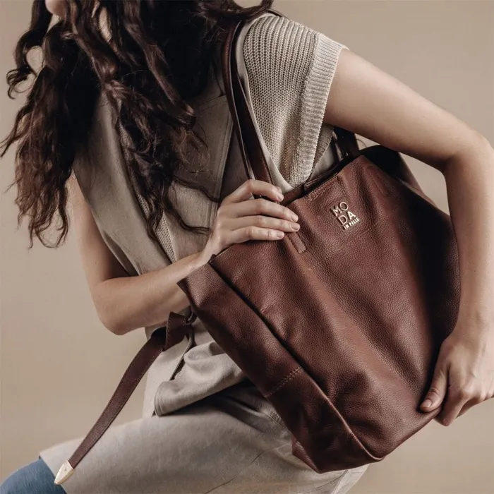 Tote Bags Women Moda In Pelle Indiie Bag Tan Leather
