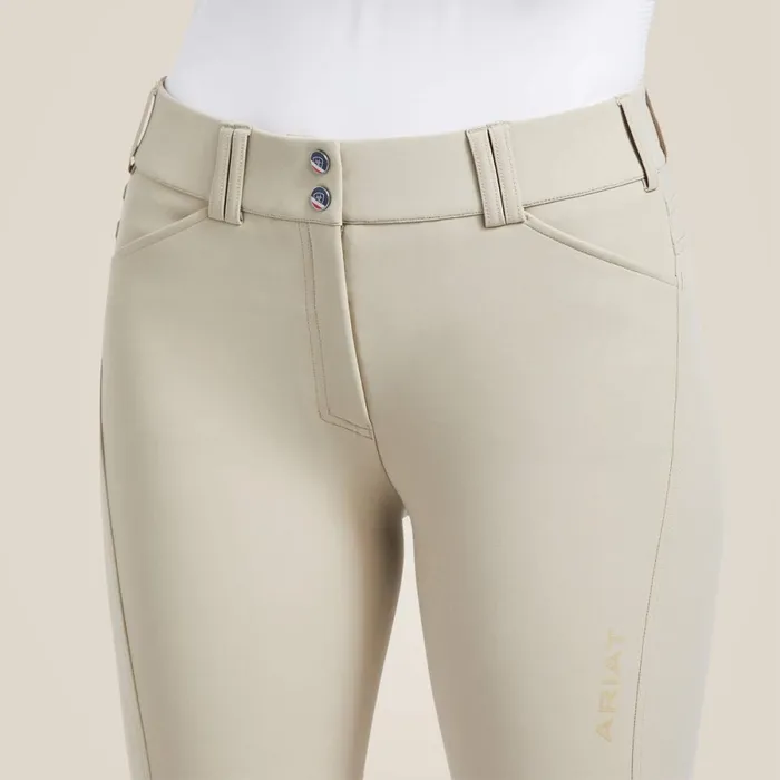 Tri Factor Grip Knee Patch Breech Tan Women Ariat Pants and Shorts Tri Factor Grip Knee Patch Breech Tan Women Ariat Pants and Shorts