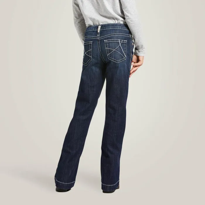 Trouser Mid Rise Stretch Ella Wide Leg Jean Naomi Kids Ariat Jeans