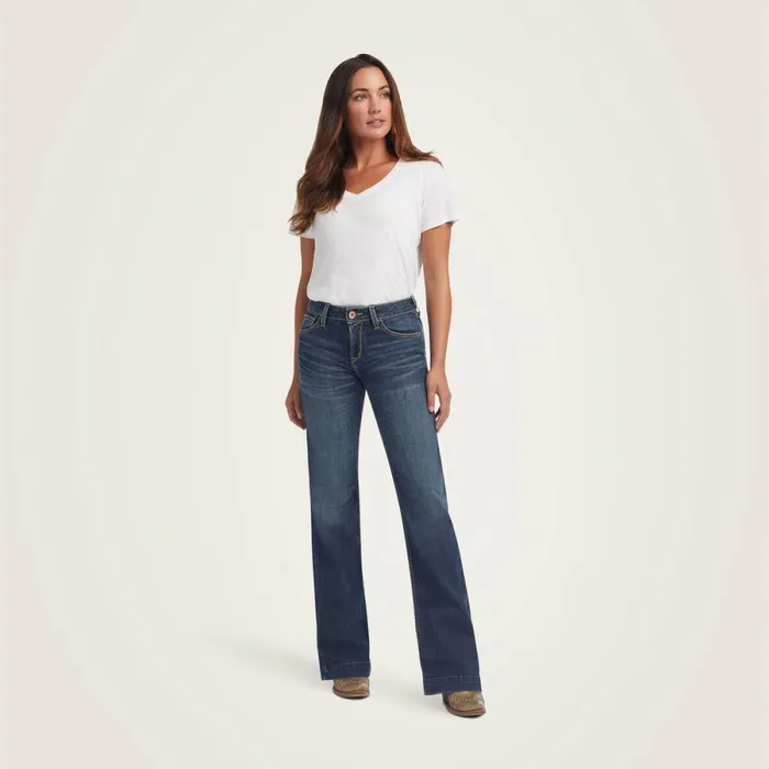 Trouser Perfect Rise Maggie Wide Leg Jean Pasadena Women Ariat Denim