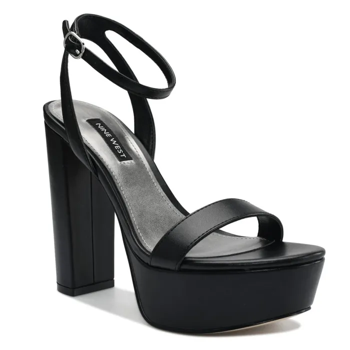 Uknow Platform Dress Sandals Black Women Nine West High Heels Uknow Platform Dress Sandals Black Women Nine West High Heels