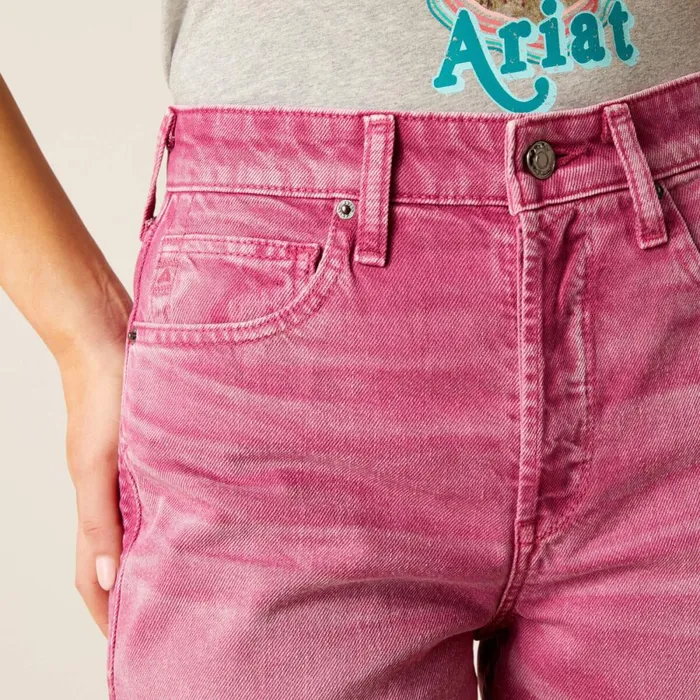 Ultra High Rise Tomboy Wide Pink Women Ariat Denim Ultra High Rise Tomboy Wide Pink Women Ariat Denim