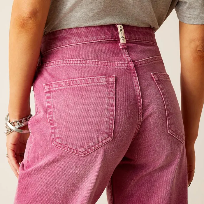 Ultra High Rise Tomboy Wide Pink Women Ariat Denim Ultra High Rise Tomboy Wide Pink Women Ariat Denim