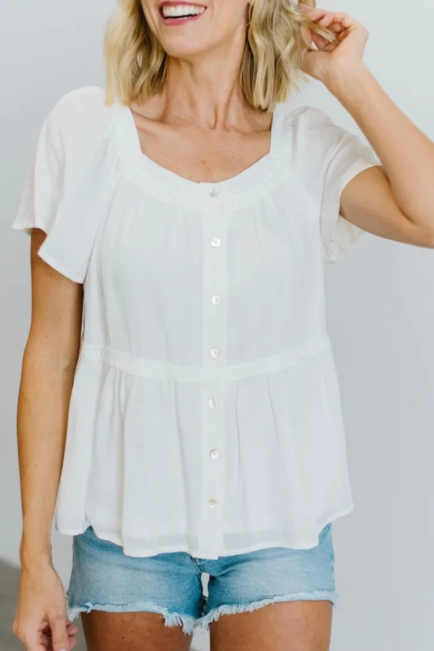 Unity Button Up Top Off White Women Baltic Born Blouses Shirts Unity Button Up Top Off White Women Baltic Born Blouses Shirts