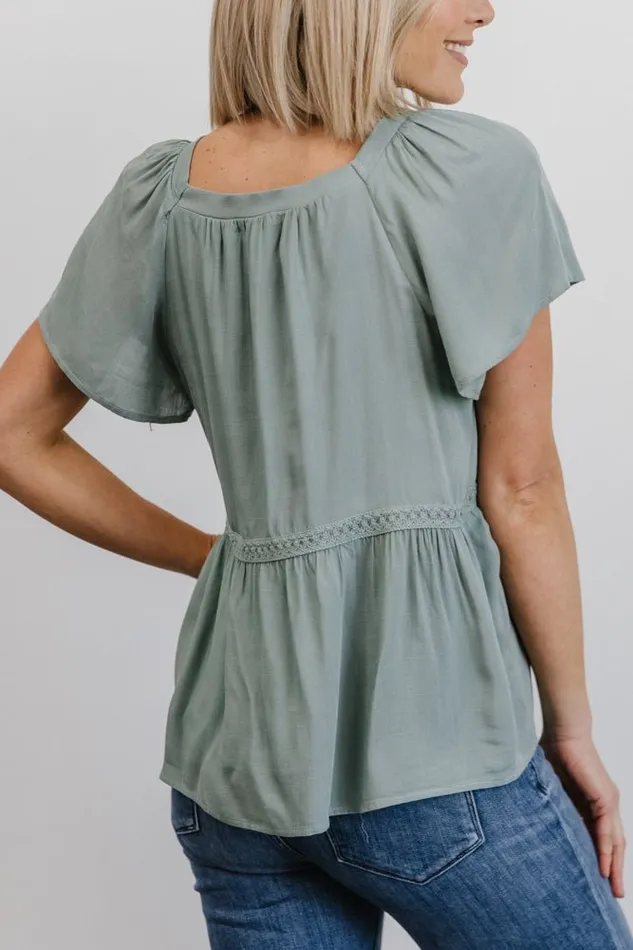 Unity Button Up Top Sage Women Baltic Born Blouses Shirts Unity Button Up Top Sage Women Baltic Born Blouses Shirts
