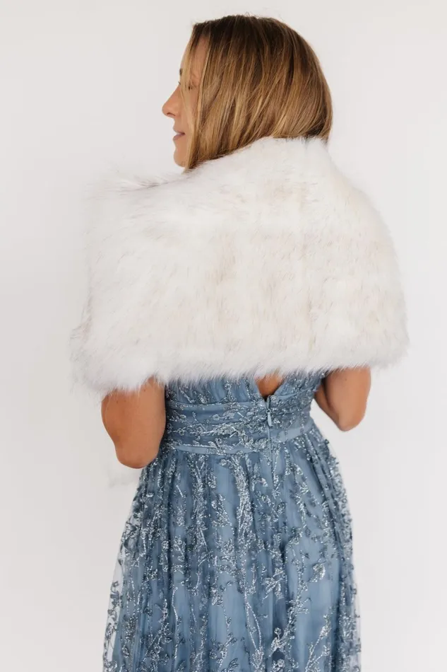 Valerie Faux Fur Shawl Ivory Women Baltic Born Outerwear