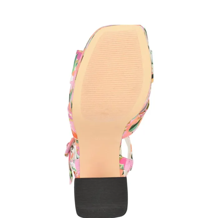 Vallen Strappy Platform Sandals Pink Floral Women Nine West High Heels