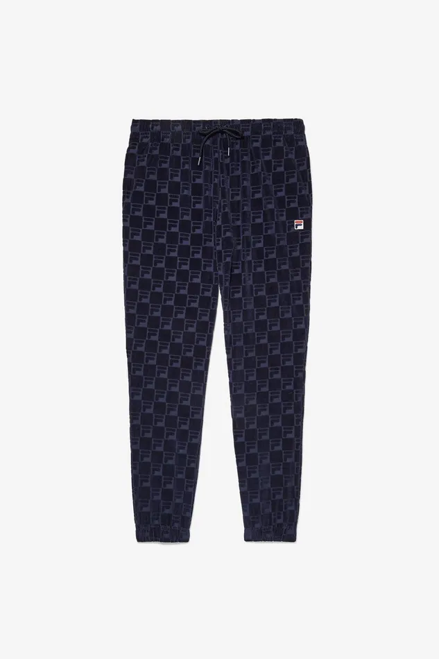 Velour Sets Men Fila Jacquard Velour Track Pant 400 Fila Navy