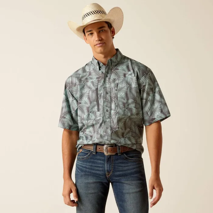 VentTEK Classic Fit Shirt Ebony Grey Men Ariat Button Down Shirts