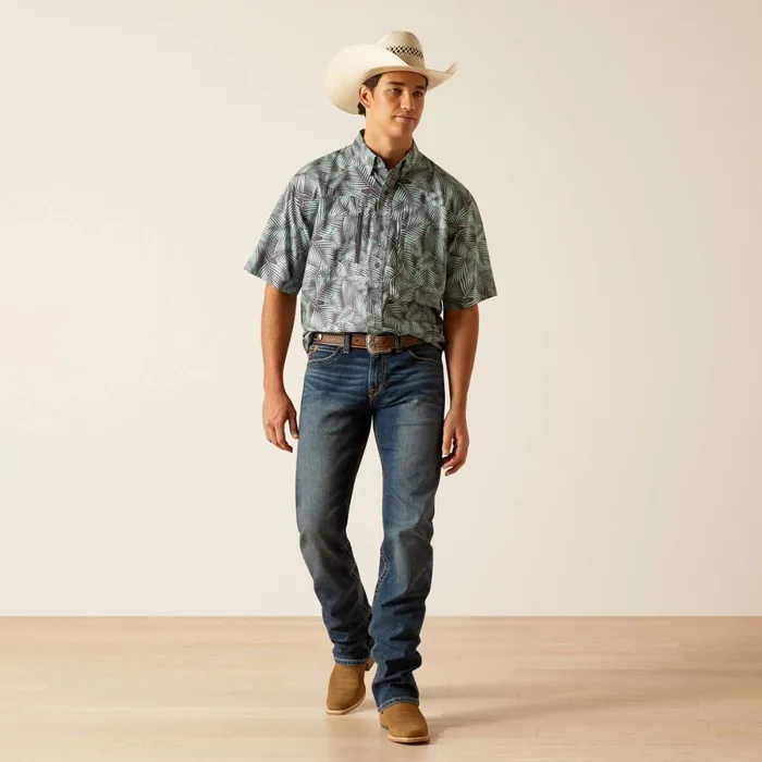 VentTEK Classic Fit Shirt Ebony Grey Men Ariat Button Down Shirts VentTEK Classic Fit Shirt Ebony Grey Men Ariat Button Down Shirts