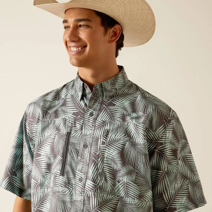 VentTEK Classic Fit Shirt Ebony Grey Men Ariat Button Down Shirts VentTEK Classic Fit Shirt Ebony Grey Men Ariat Button Down Shirts