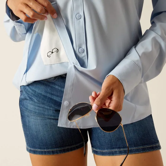 VentTEK Stretch Shirt Chambray Blue Women Ariat TShirts and Tops