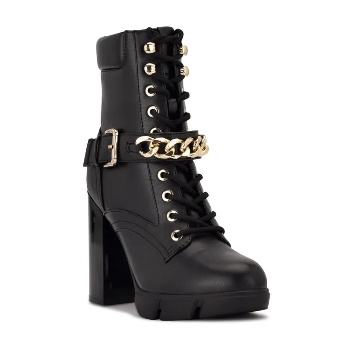 Vilage Heeled Lug Sole Booties Black Women Nine West Boots and Booties Vilage Heeled Lug Sole Booties Black Women Nine West Boots and Booties
