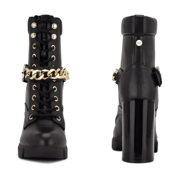 Vilage Heeled Lug Sole Booties Black Women Nine West Boots and Booties Vilage Heeled Lug Sole Booties Black Women Nine West Boots and Booties